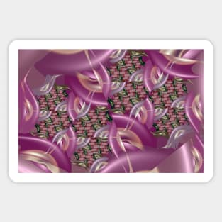 pink abstract fractal pattern Sticker